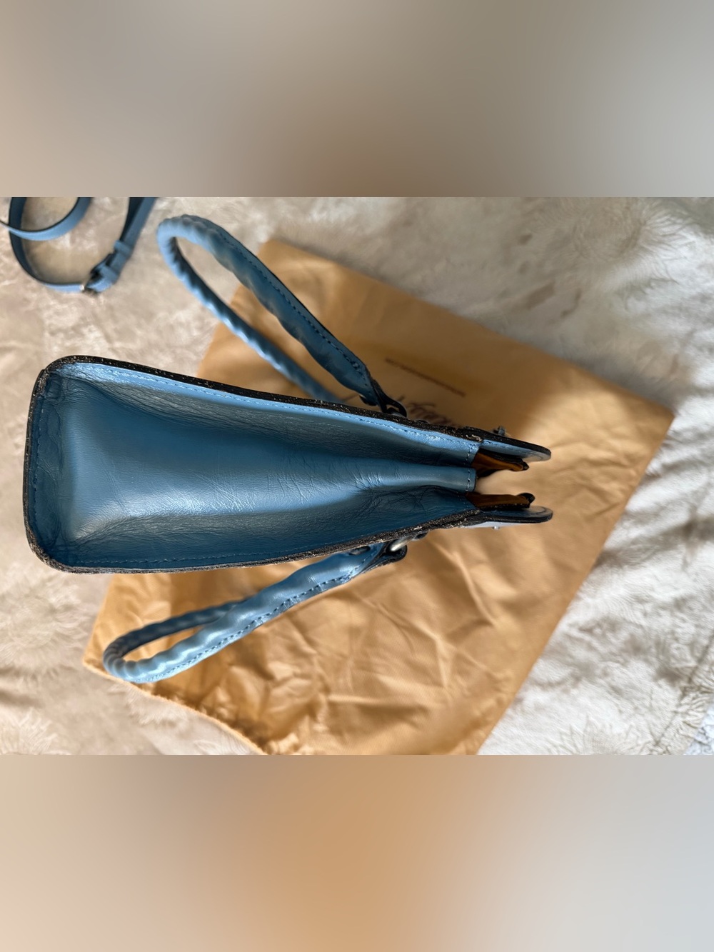 Patricia Nash Calvi Sq Satchel in Safflower Blue - Picture 10 of 12